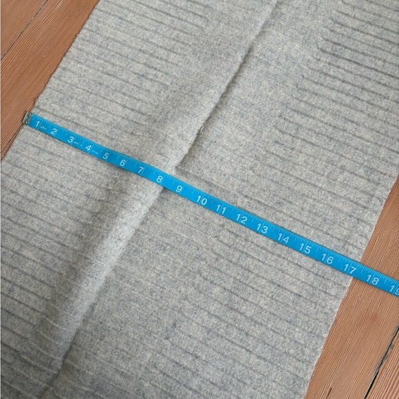 COS Wool Pleated Fringe Grey Scarf - Picture 7 of 9